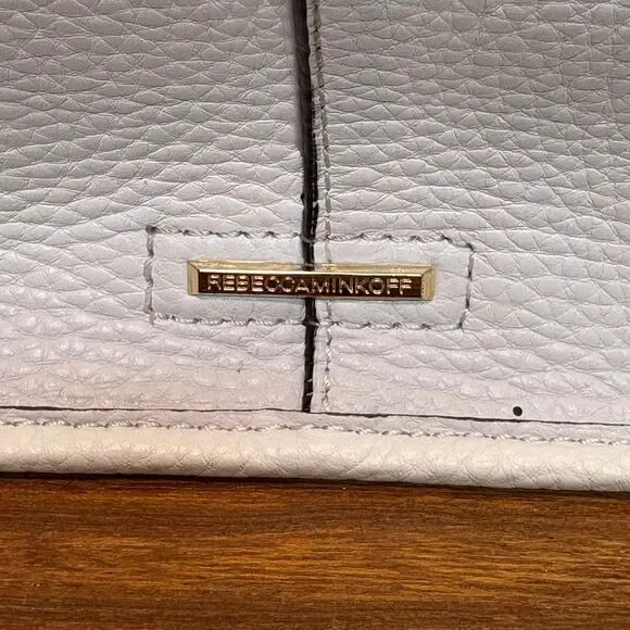 Rebecca Minkoff 2016 White Pebbled Leather Feed Bag Crossbody with Silver Studs - Picture 4 of 15